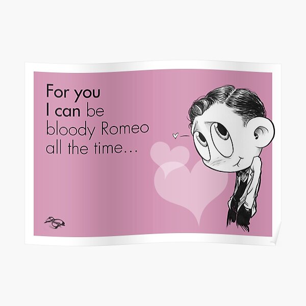 La pequeña página de Freddie de San Valentín Póster