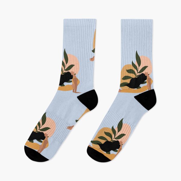 Item preview, Flourishing Through Yoga, Abstract Boho Yoga Pose,  designed and sold by BohemiWANDERS.
