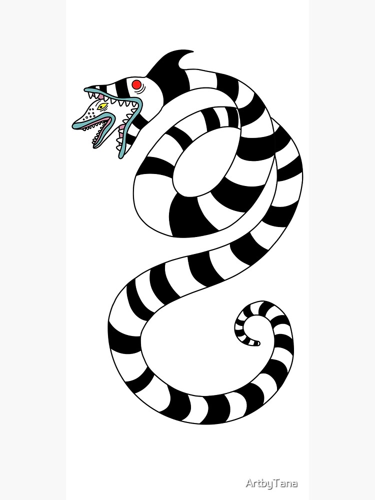 "Beetlejuice Snake Tim Burton Design" Poster for Sale by ArtbyTana