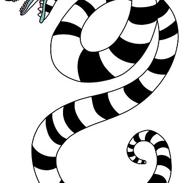 Beetlejuice Snake Tim Burton Design Art Print