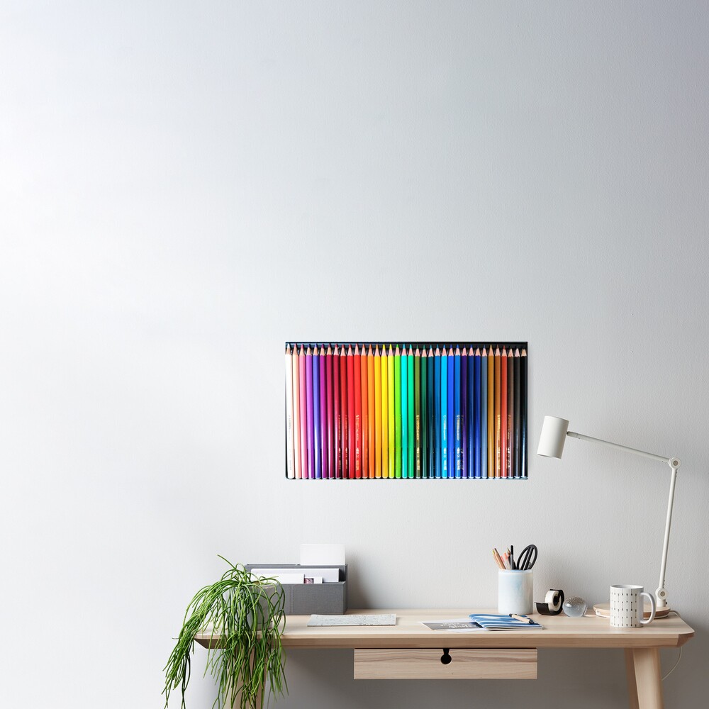 Rainbow Pencils Poster for Sale by Zampadoro