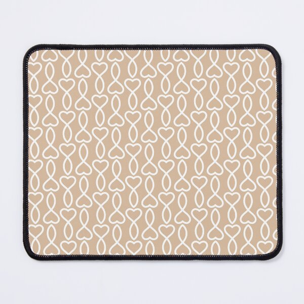 Item preview, Santini School print (beige-white), hearts pattern designed and sold by EscuelaSantini.