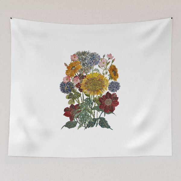 Item preview, Sunflower bouquet with different flower designed and sold by Yana Mustafina | Boho Soulful Designs.
