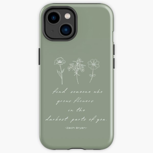 Zach Bryan Lyrics Sun to Me Flowers iPhone Tough Case