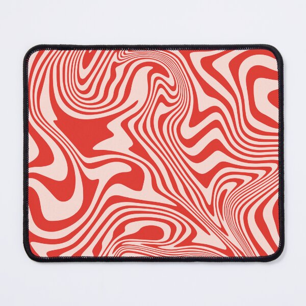 Item preview, Modern Liquid Swirl Abstract Pattern in Retro Christmas Red and Cream designed and sold by InnaPo ⭐⭐⭐⭐⭐.