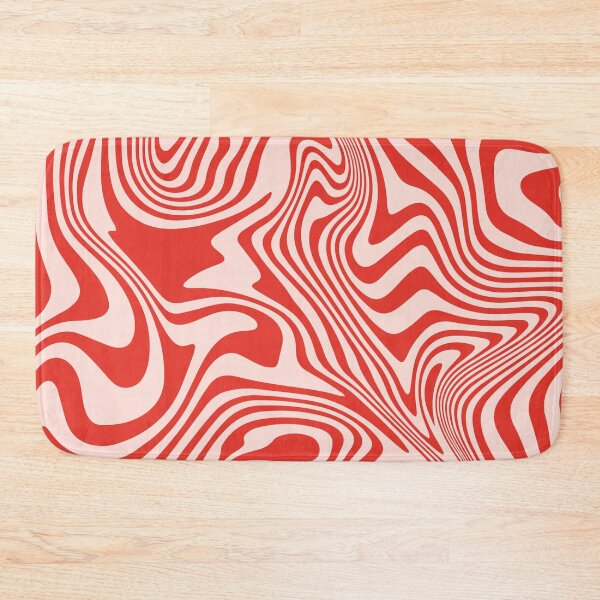 Item preview, Modern Liquid Swirl Abstract Pattern in Retro Christmas Red and Cream designed and sold by InnaPo ⭐⭐⭐⭐⭐.