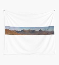 Grey Corries Panorama (with text) Wall Tapestry