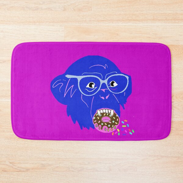 Item preview, Blue Monkey eating donut designed and sold by Nonsense and Relish.