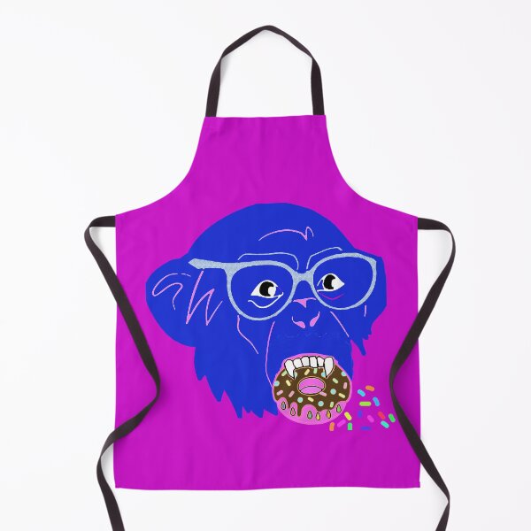 Item preview, Blue Monkey eating donut designed and sold by Nonsense and Relish.