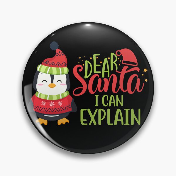 Item preview, Dear Santa I Can Explain - Cute Penguin in Winter Outfit designed and sold by Trinket-Trickster.
