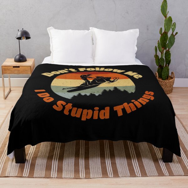 Item preview, Snowmobile Don't Follow Me I Do Stupid Things, Funny Winter Sport designed and sold by artfulnotebook.