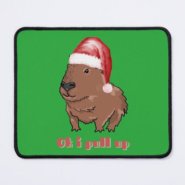 Artikelvorschau, Ok, ich ziehe Capybara Meme Weihnachtsausgabe hoch entworfen und verkauft von RoserinArt.
