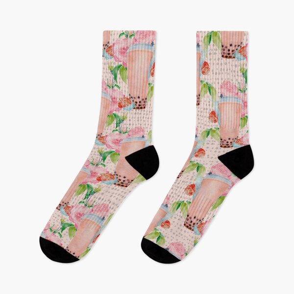 Item preview, Slow Boba Milk Tea Modern Watercolor  designed and sold by Valerie Englehart.