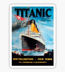 Vintage Titanic Travel Poster 1912 Sticker