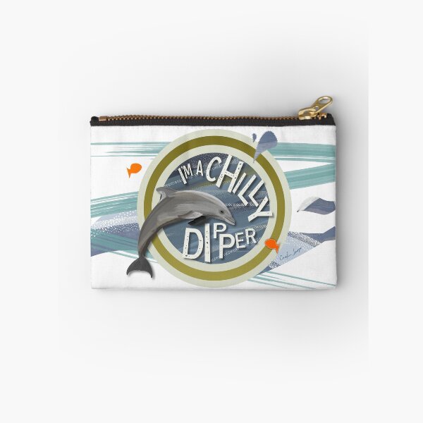 Item preview, I’m a Chilly Dipper - Bottlenose dolphin for wild open water swimming swimmers. Caroline Laursen Original designed and sold by Caroline Laursen.