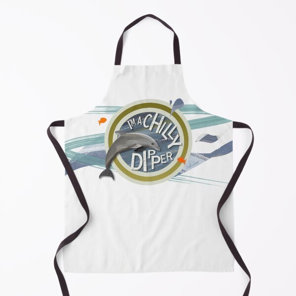 Item preview, I’m a Chilly Dipper - Bottlenose dolphin for wild open water swimming swimmers. Caroline Laursen Original designed and sold by Caroline Laursen.