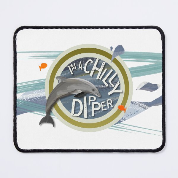 Item preview, I’m a Chilly Dipper - Bottlenose dolphin for wild open water swimming swimmers. Caroline Laursen Original designed and sold by Caroline Laursen.