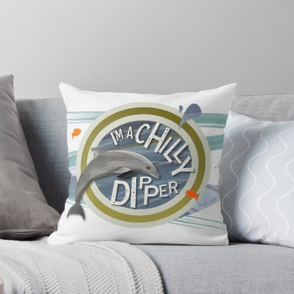 Item preview, I’m a Chilly Dipper - Bottlenose dolphin for wild open water swimming swimmers. Caroline Laursen Original designed and sold by Caroline Laursen.