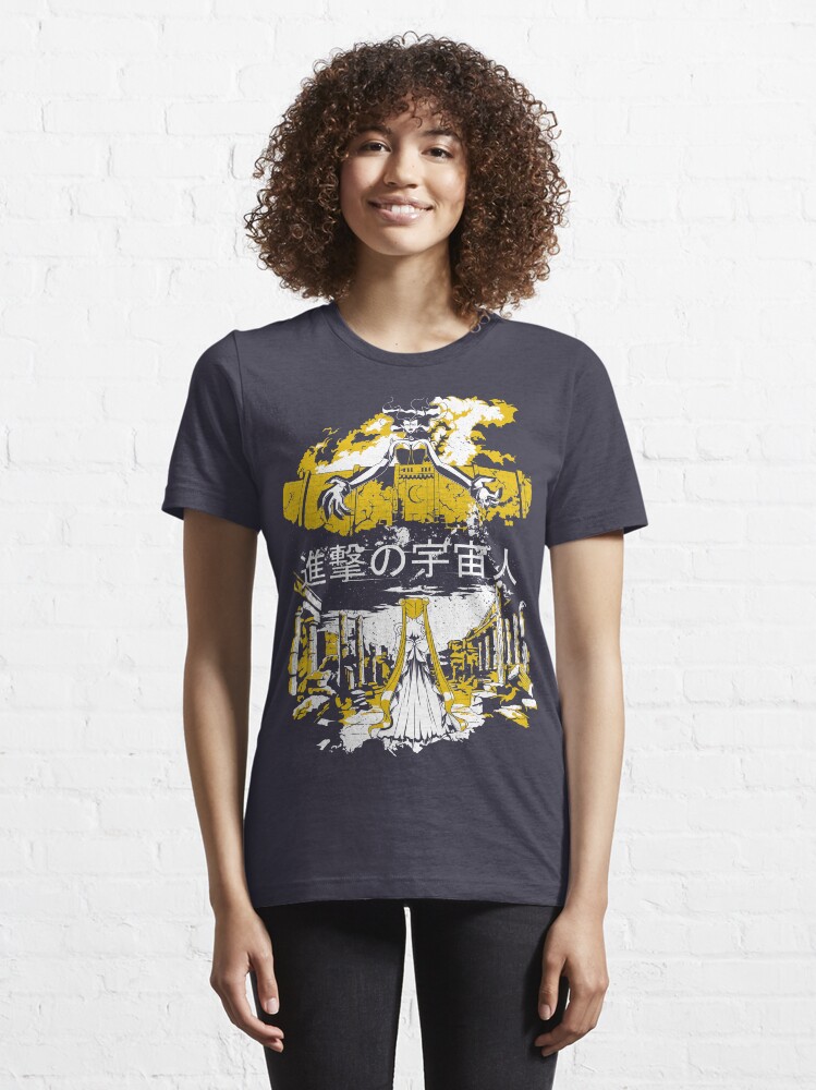 Thumbnail 6 of 7, Essential T-Shirt, Attack on Moon - Alien Advance designed and sold by Gilles Bone.