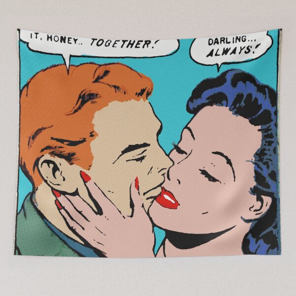 Item preview, Loving and kissing | pop art aesthetics  designed and sold by spinolator.