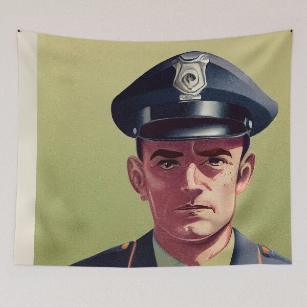 Item preview, Police Officer Vintage  designed and sold by ComicsFactory.