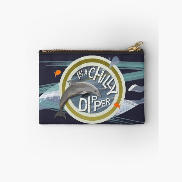 Item preview, I’m a Chilly Dipper - Bottlenose dolphin for wild open water swimming swimmers. Caroline Laursen Original designed and sold by Caroline Laursen.