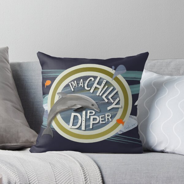 Item preview, I’m a Chilly Dipper - Bottlenose dolphin for wild open water swimming swimmers. Caroline Laursen Original designed and sold by Caroline Laursen.