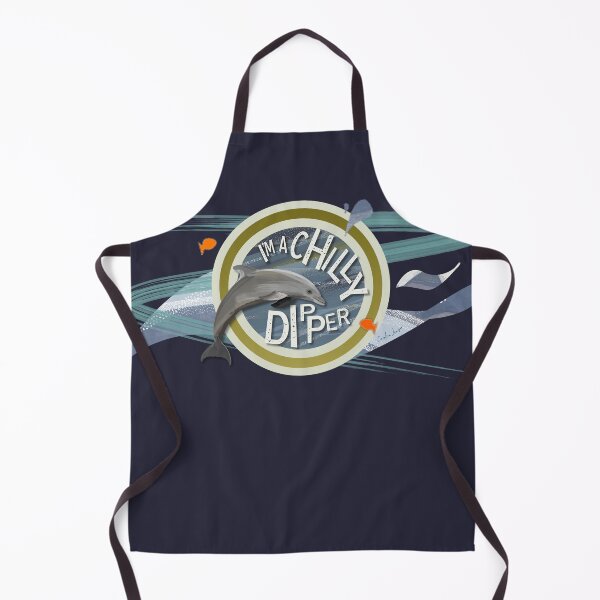 Item preview, I’m a Chilly Dipper - Bottlenose dolphin for wild open water swimming swimmers. Caroline Laursen Original designed and sold by Caroline Laursen.