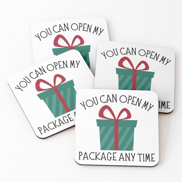 Item preview, Christmas Humor. Rude, Offensive, Inappropriate Christmas Card. You Can Open My Package Any Time designed and sold by That Cheeky Tee.