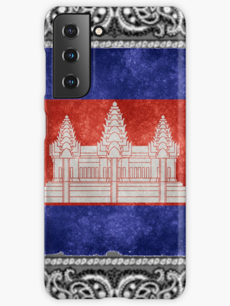 Gray Bandana Cambodia Flag Cool Apparel