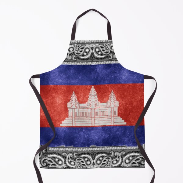 Item preview, Gray Bandana Cambodia Flag - Cool Apparel designed and sold by DeeSignTShirts.