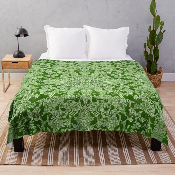 Green Path - Zen Pattern Throw Blanket