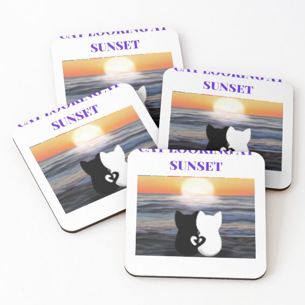 Item preview, cat looking at sunset designed and sold by RemixDk.
