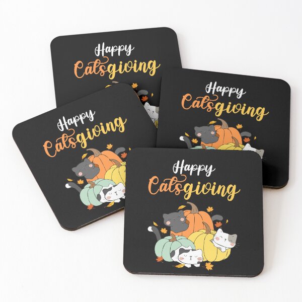 Item preview, Happy Catsgiving Happy Thanksgiving Turkey Black Kitten Cats Gift designed and sold by TMelonShop.