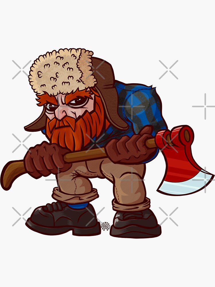 Thumbnail 3 of 3, Sticker, Lumberjack designed and sold by TheRandomFactor.