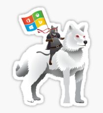 Ninja cat wolf Sticker