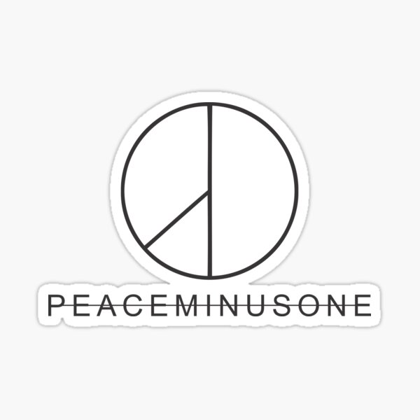 PeaceMinusOne Black Sticker