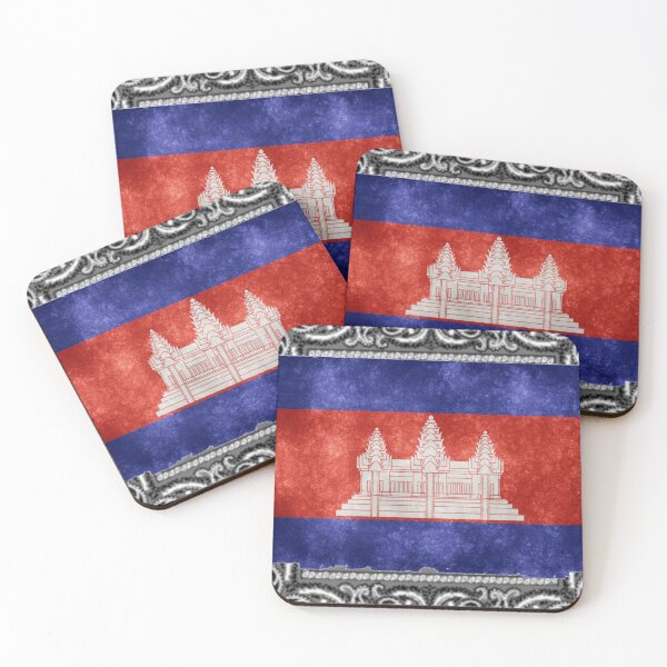Item preview, Gray Bandana Cambodia Flag - Cool Apparel designed and sold by DeeSignTShirts.