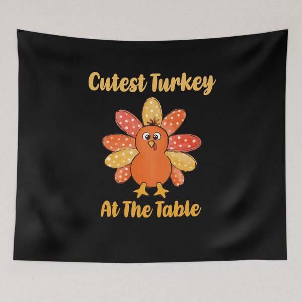 Item preview, Cutest Turkey At The Table Funny Thanksgiving Turkey Autumn Gift designed and sold by TMelonShop.