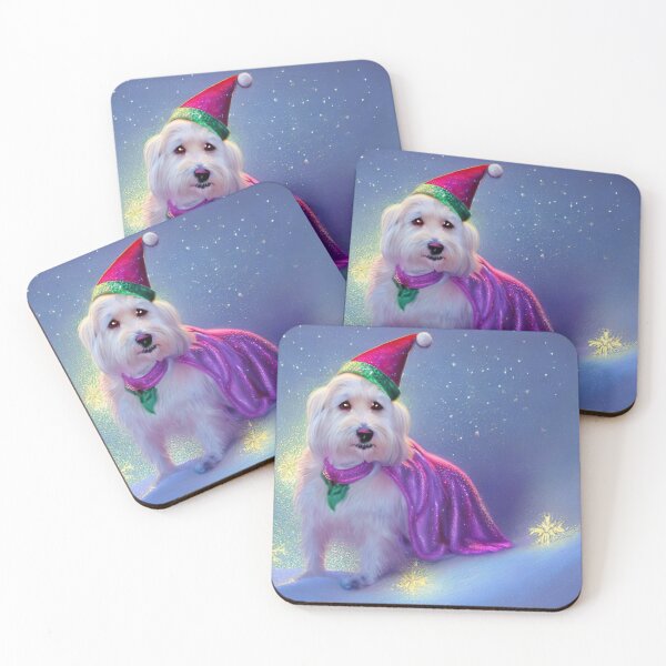Item preview, dog portrait at christmas with fantastic colors designed and sold by Mebbotai.