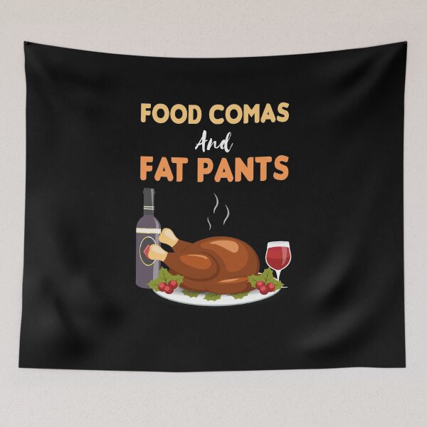Item preview, Food Comas Fat Pants Funny Thanksgiving Turkey Dinner Plate Gift designed and sold by TMelonShop.