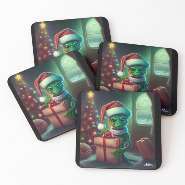 Item preview, Alien With Christmas Present designed and sold by extraordinar-ia.