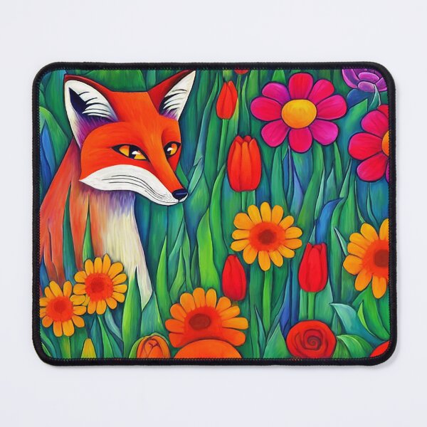 Item preview, Fox in the flowers designed and sold by Kestrelle.