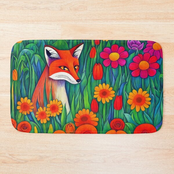 Item preview, Fox in the flowers designed and sold by Kestrelle.