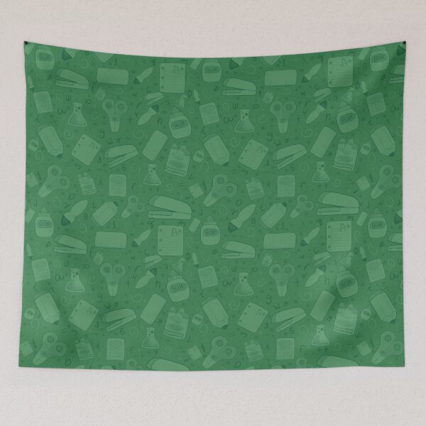 Item preview, School Supplies Endless Pattern Monochrome Green designed and sold by quirkycounselor.