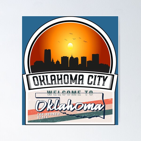 Item preview, Oklahoma City, Welcome to Oklahoma, The Sooner State | Oklahoma State and Cities Series -24 designed and sold by WorldStateArt.