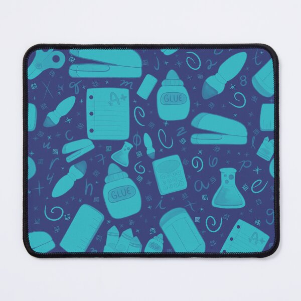 Item preview, School Supplies Endless Pattern Two Tone Neon Purple Aqua  designed and sold by quirkycounselor.