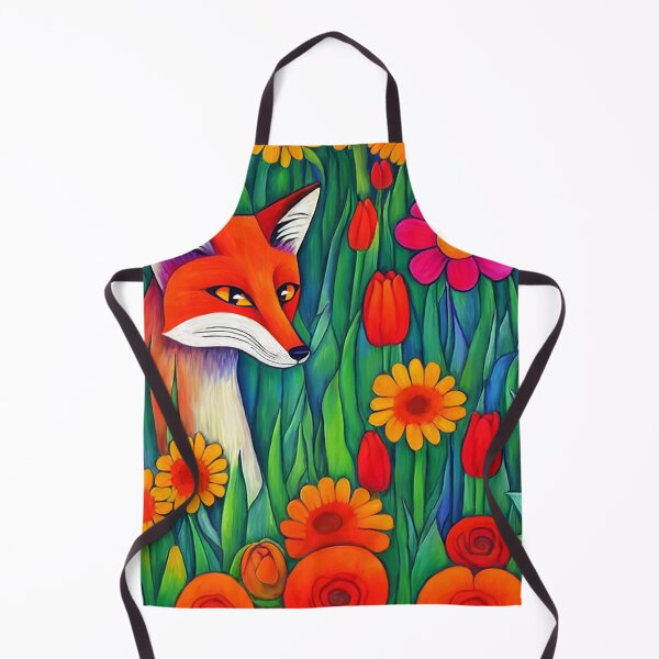 Item preview, Fox in the flowers designed and sold by Kestrelle.
