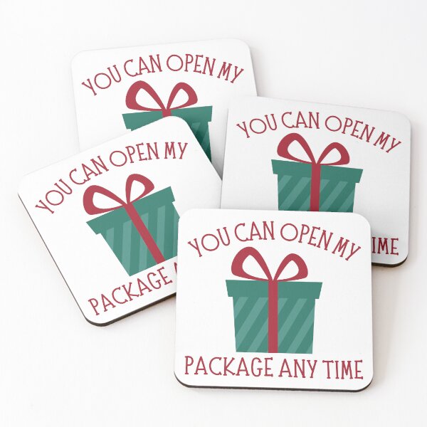 Item preview, Christmas Humor. Rude, Offensive, Inappropriate Christmas Card. You Can Open My Package Any Time Red designed and sold by That Cheeky Tee.
