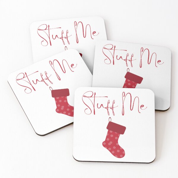 Item preview, Christmas Humor. Rude, Offensive, Inappropriate Christmas Card. Stuff Me, Christmas Stocking, Red designed and sold by That Cheeky Tee.
